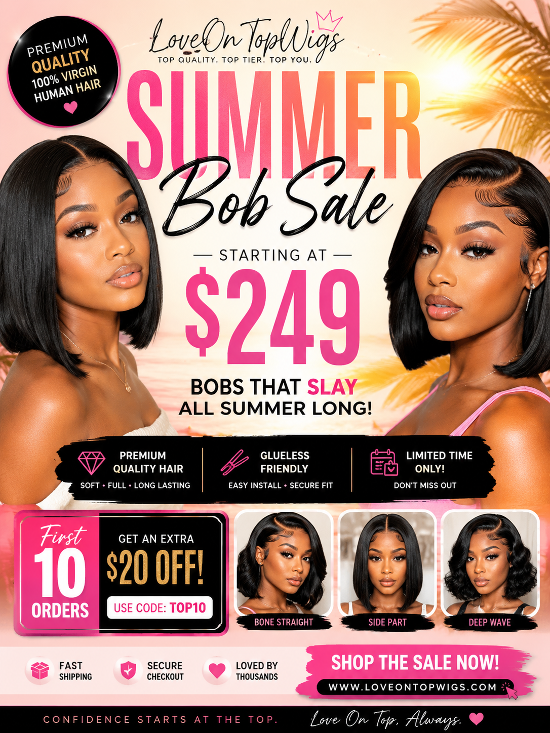 Summer HD Closure Bob Sale